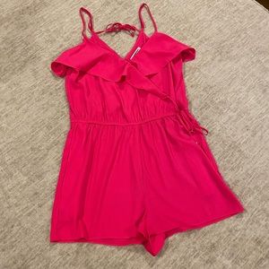 Bright pink romper